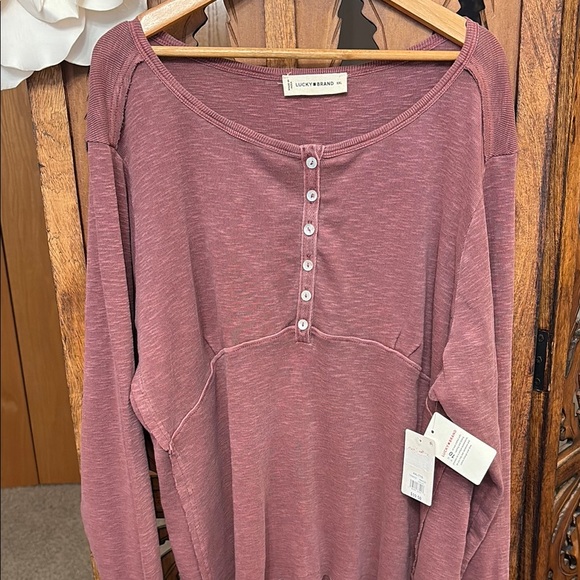 Lucky Brand Mauve Long Sleeve Top - Picture 4 of 8